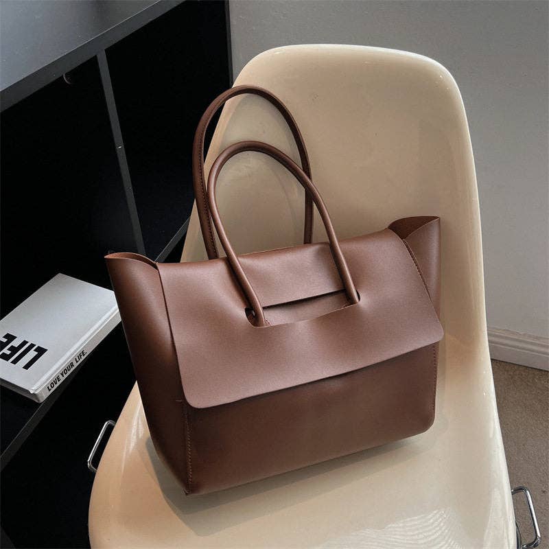 Sac cabas grande capacité pour femme, sac bandoulière pour le trajet, style rétro