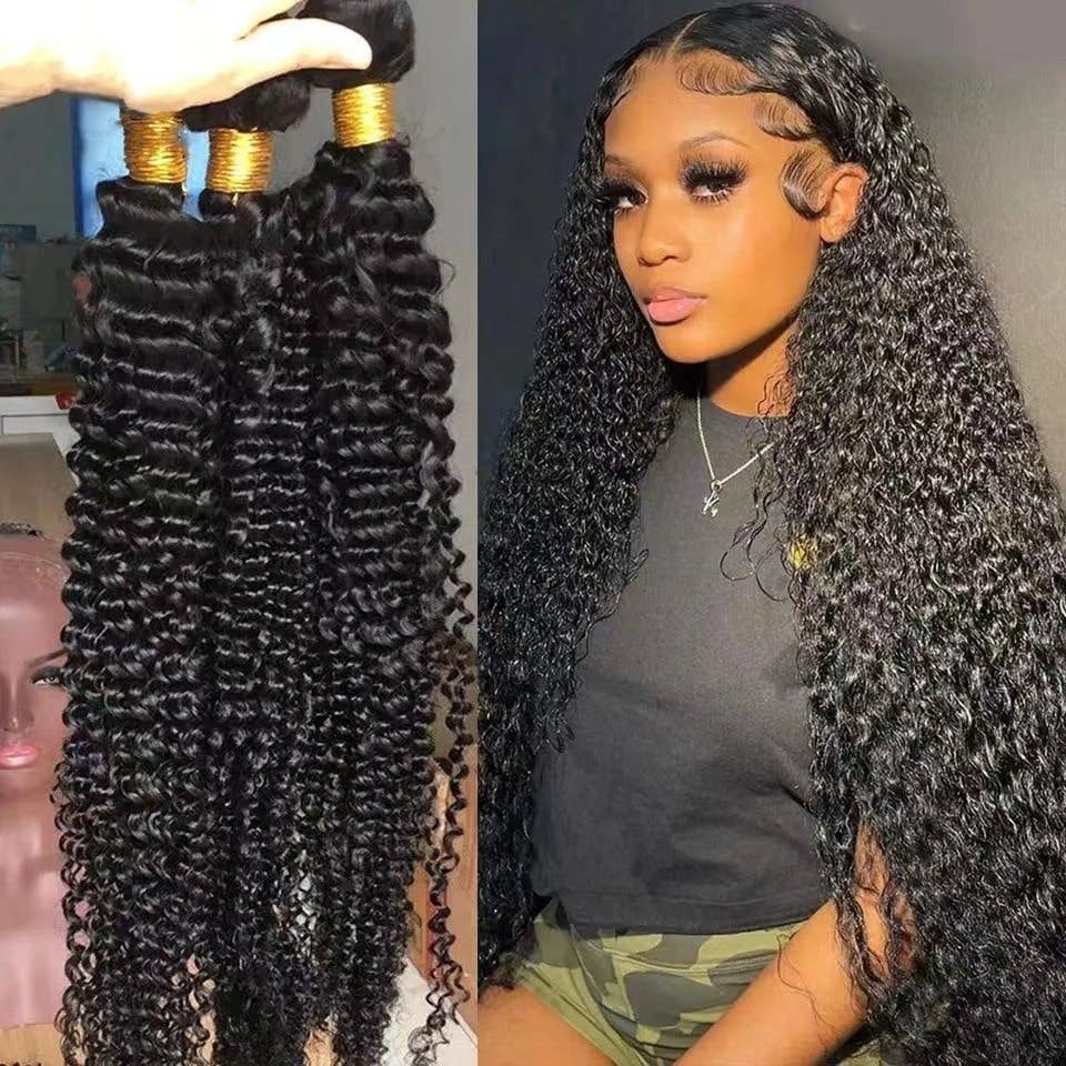 Cheveux en vrac — 300 g | Deep Wave, Yaki, Spiral Curl, African Kinky Curl