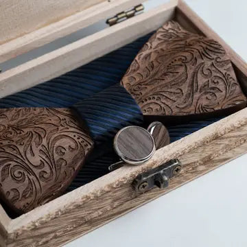 Coffret Noeud Papillon en Bois Homme - Aralia - OkikiParis