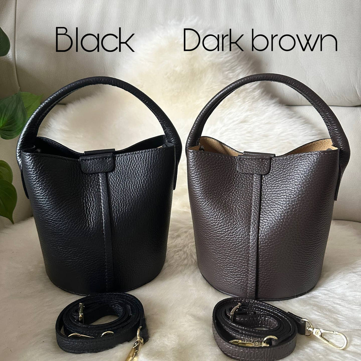 JOIE - mini sac seau en cuir véritable - OkikiParis