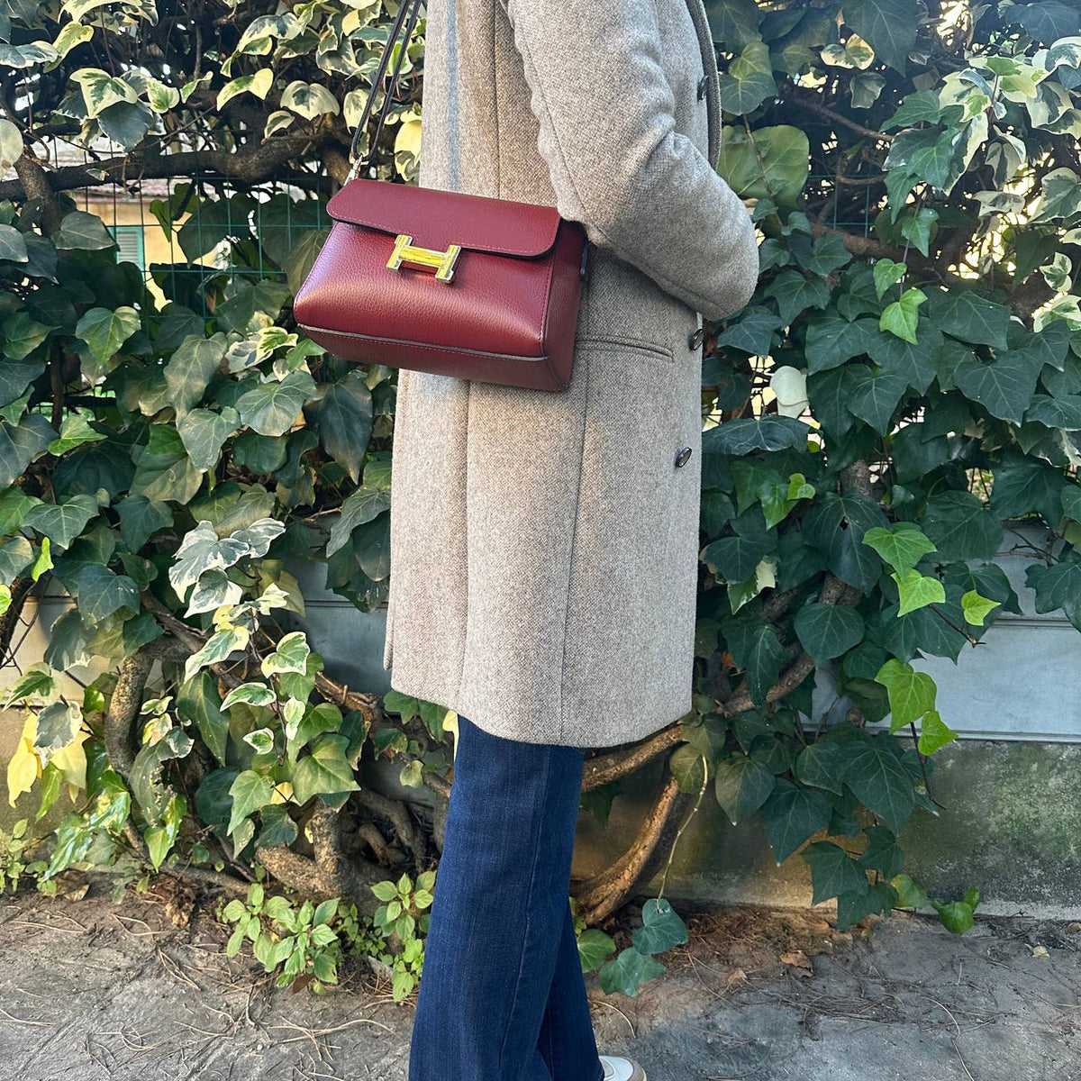 Sac bandoulière MARAIS en véritable cuir - OkikiParis