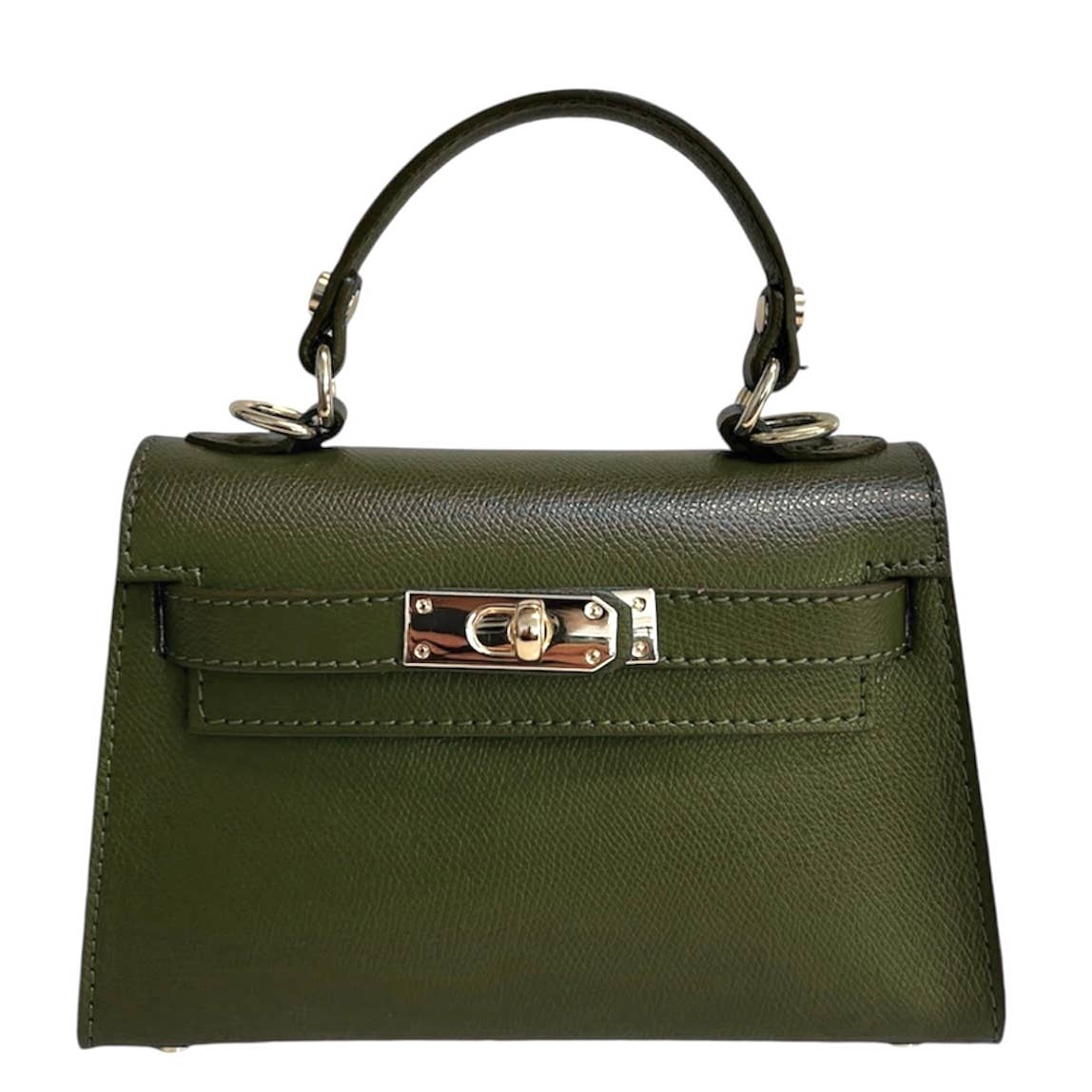 Sac à main Kelly ROSSO en cuir véritable - OkikiParis