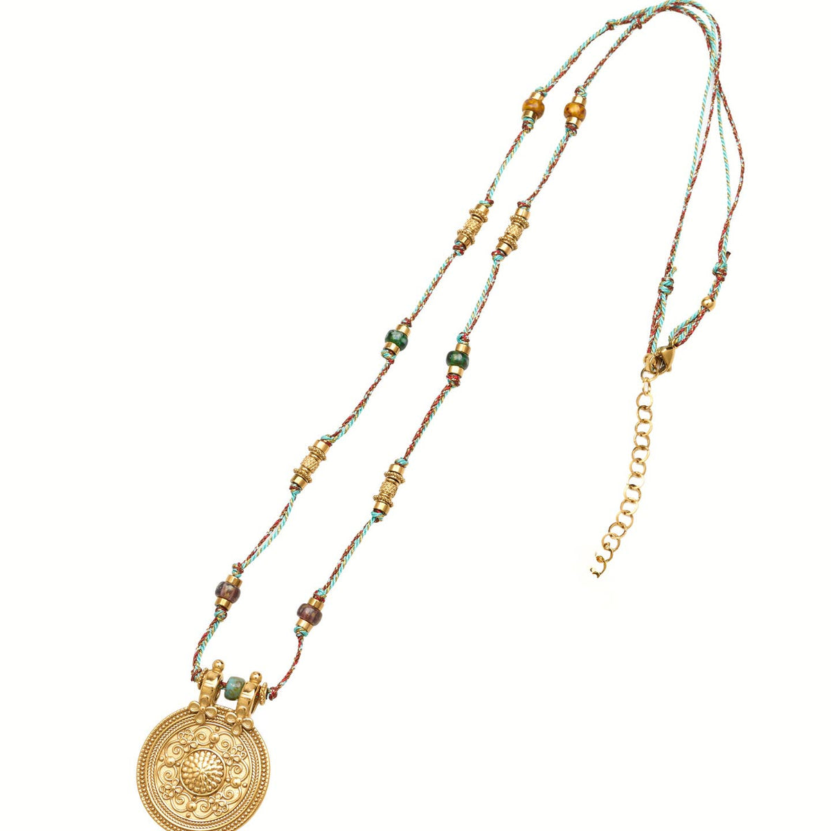 Collier Long Bohème Midas avec pierres minérales - OkikiParis