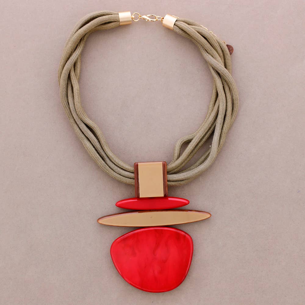 Collier pendentif en résine - OkikiParis