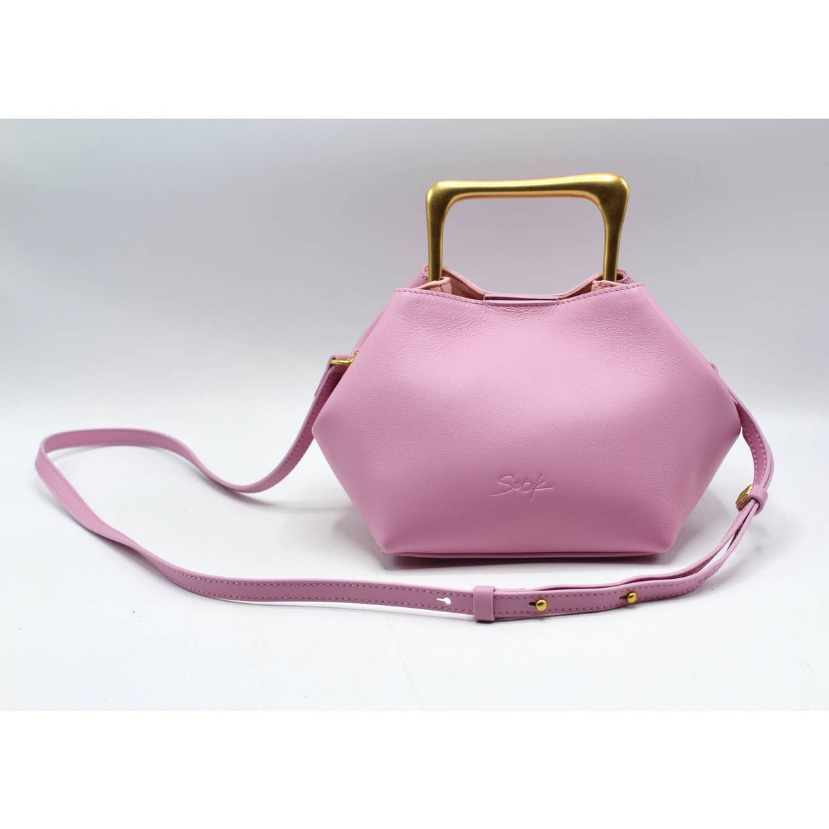 Lorine - Sac à main et sac d'épaule en cuir véritable métallisé - OkikiParis