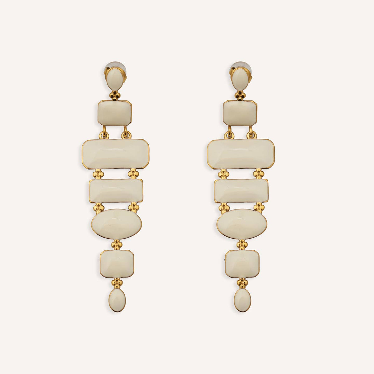Boucles d'oreilles pendantes en émail Marilia - OkikiParis