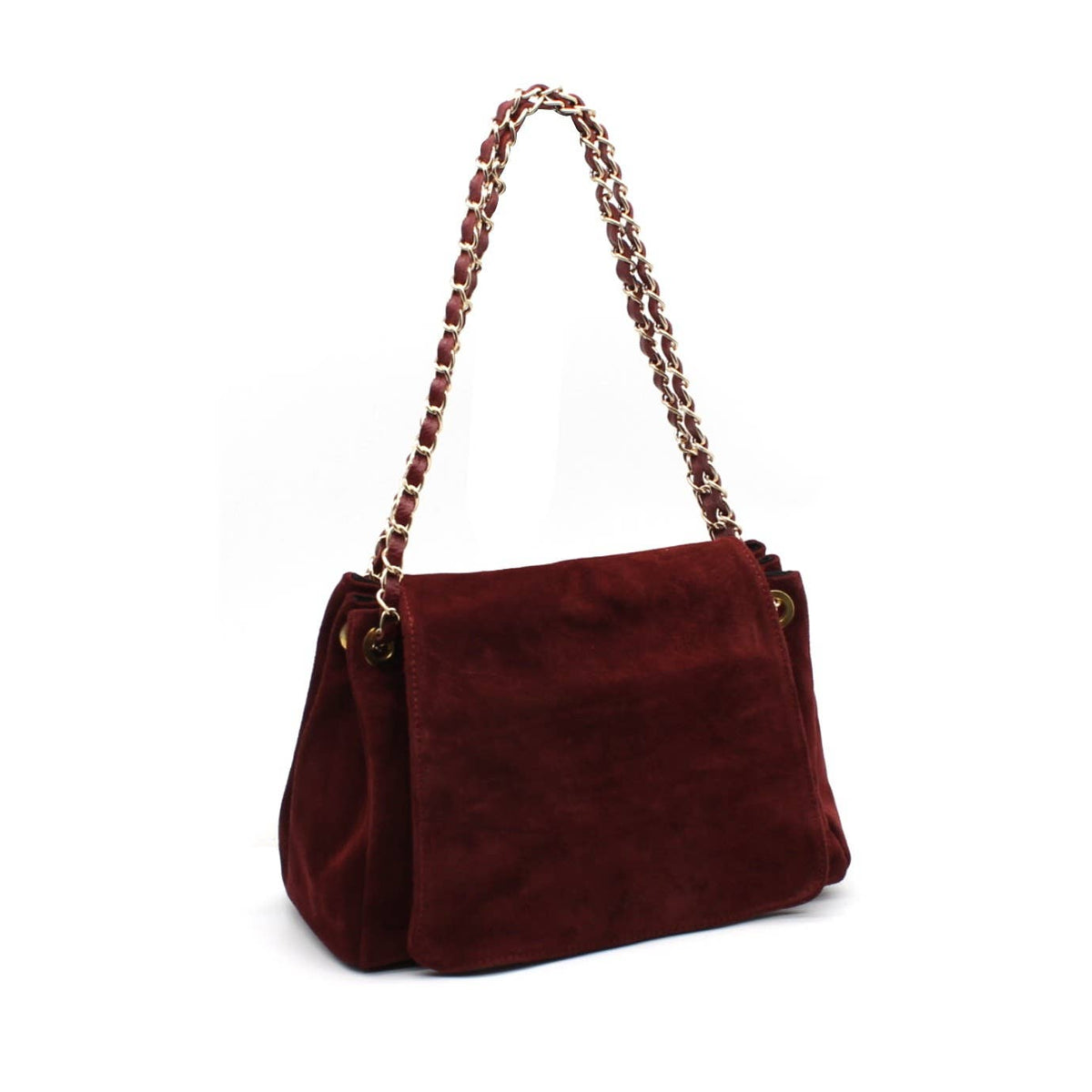 Sac à rabat en cuir velours - OkikiParis