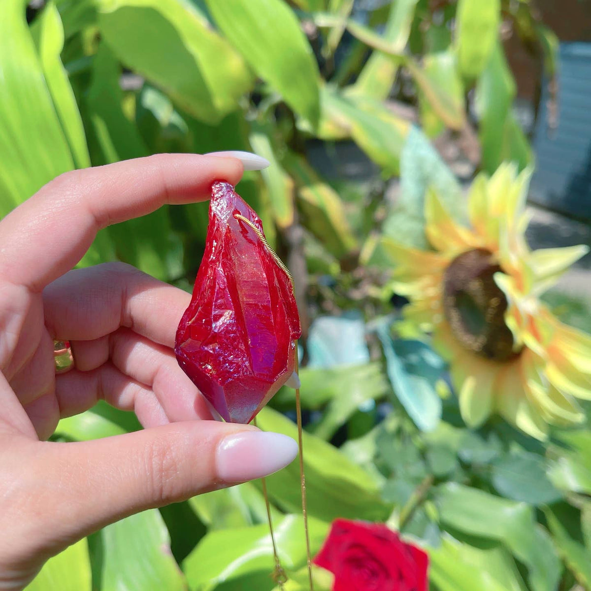 Collier en quartz saphir padparadscha de plus de 300 carats - OkikiParis