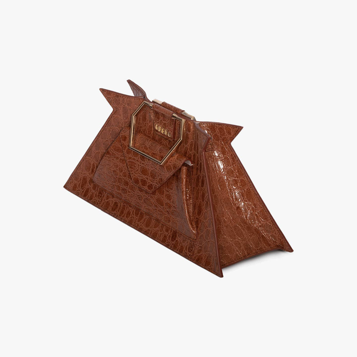 Sibilla Cruise Croco Marron - OkikiParis