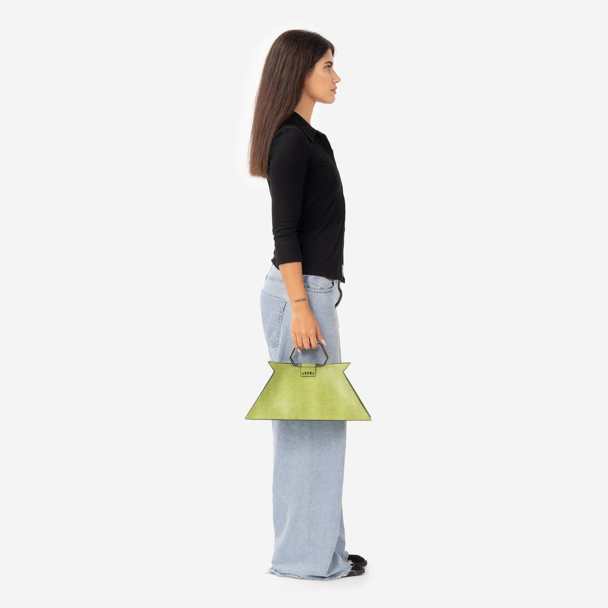 Sibilla Maxi Vert Python - OkikiParis