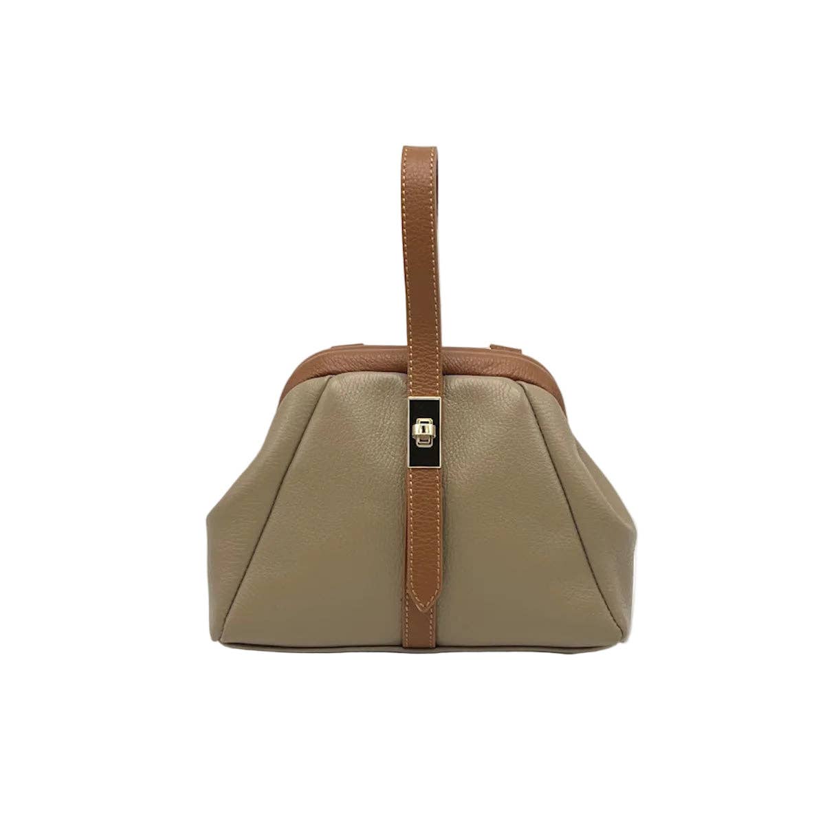 Sac à main en cuir à poignée supérieure avec bandoulière amovible - OkikiParis