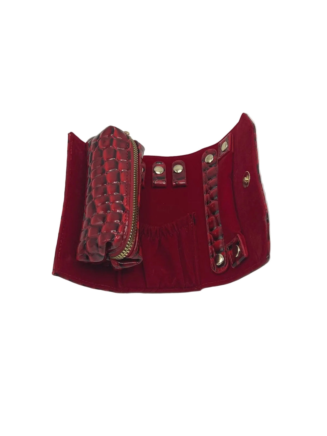 Organisateur de voyage pour bijoux en cuir synthétique pour femme avec poche zippée et porte-bagues - OkikiParis