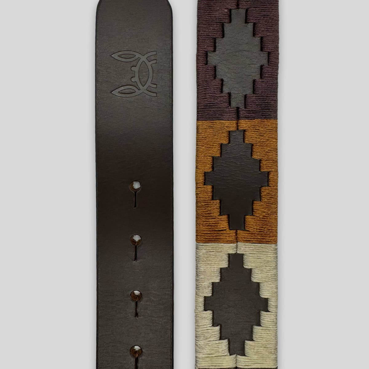 Ceinture en cuir marron argentin élégante pour homme