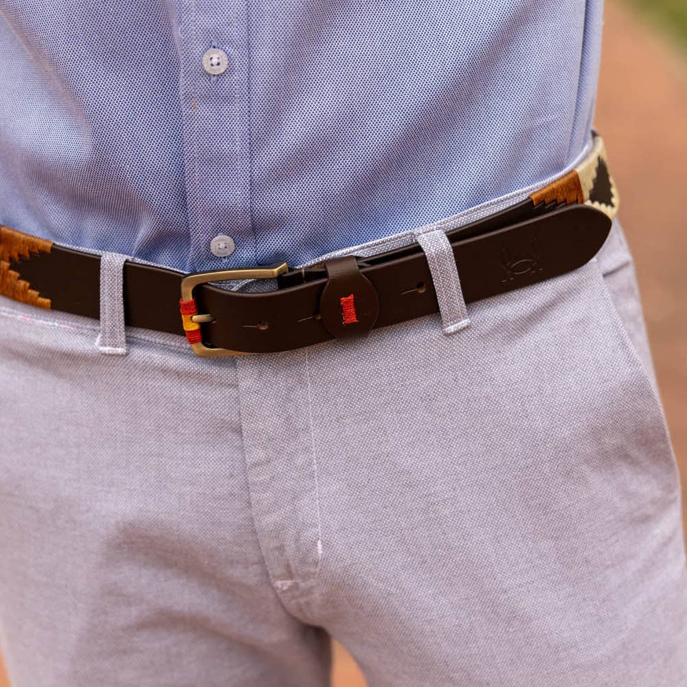Ceinture cuir marron homme style chic