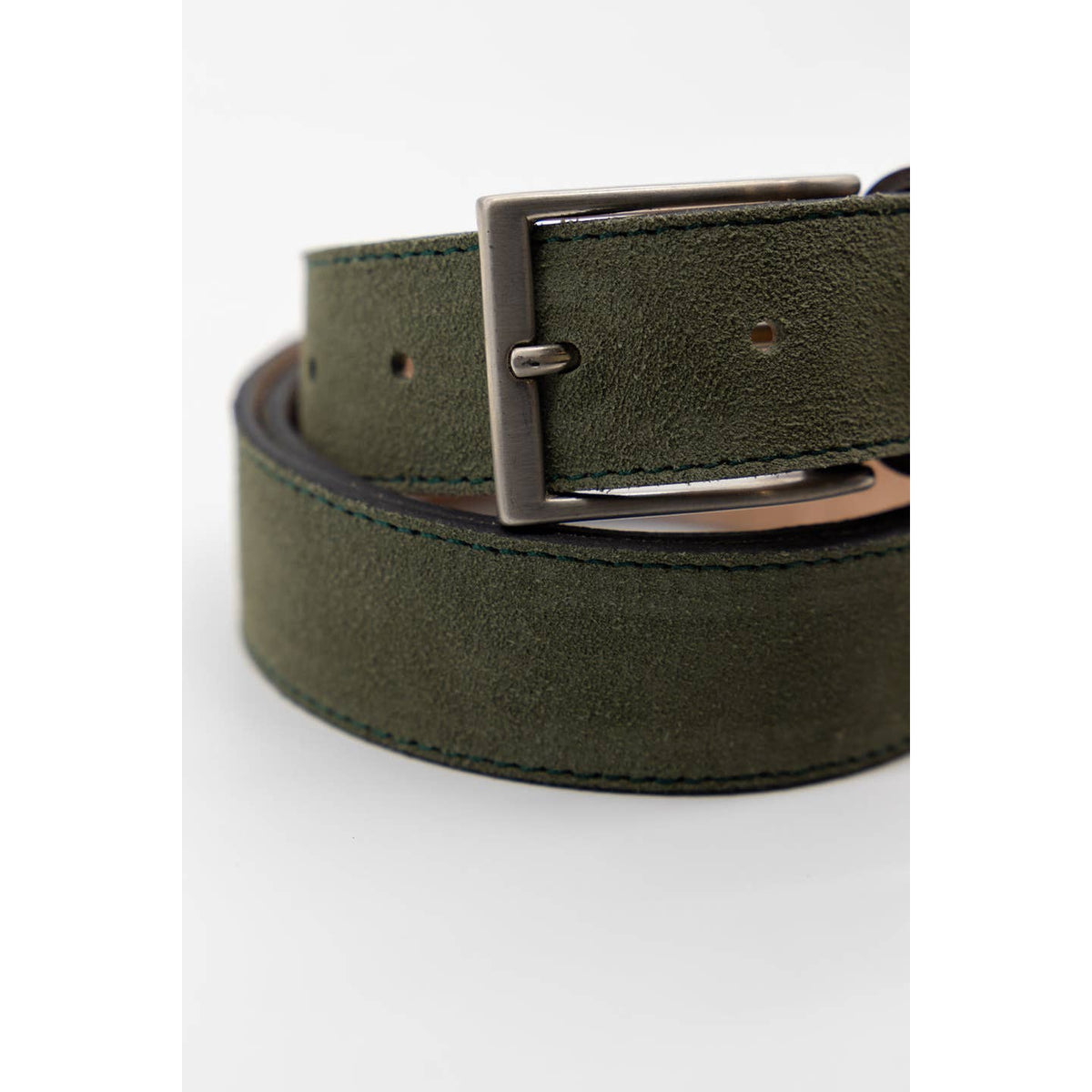 Ceinture en cuir kaki élégante pour homme