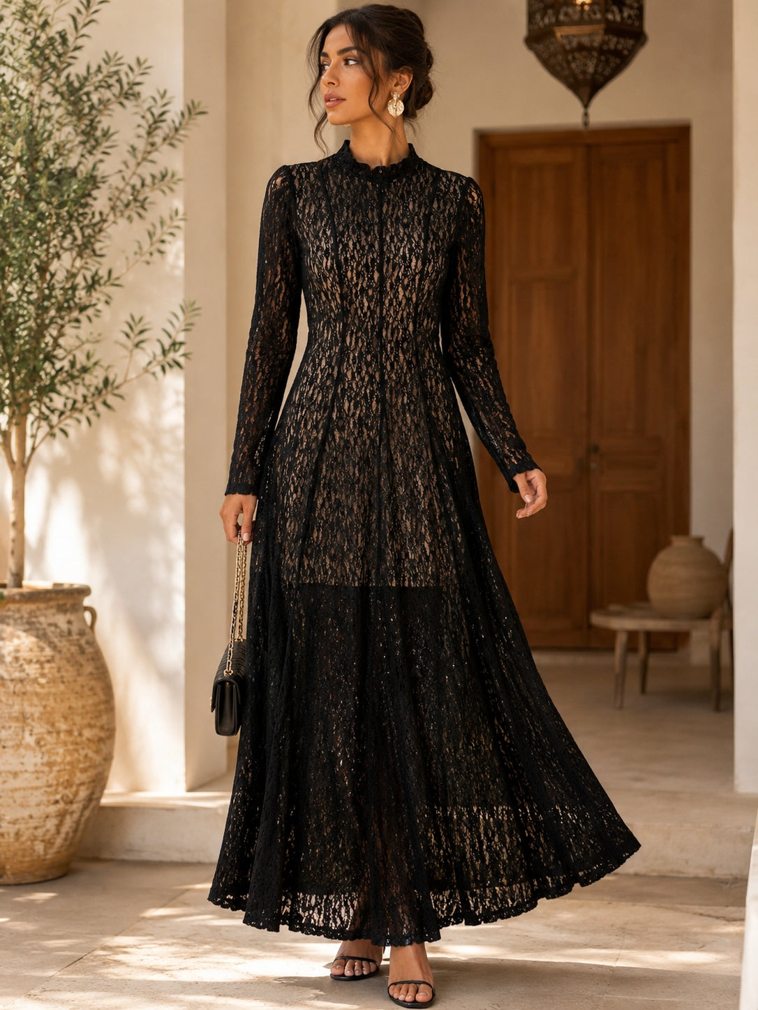 Robe Longue Bohème en Dentelle – OkikiParis