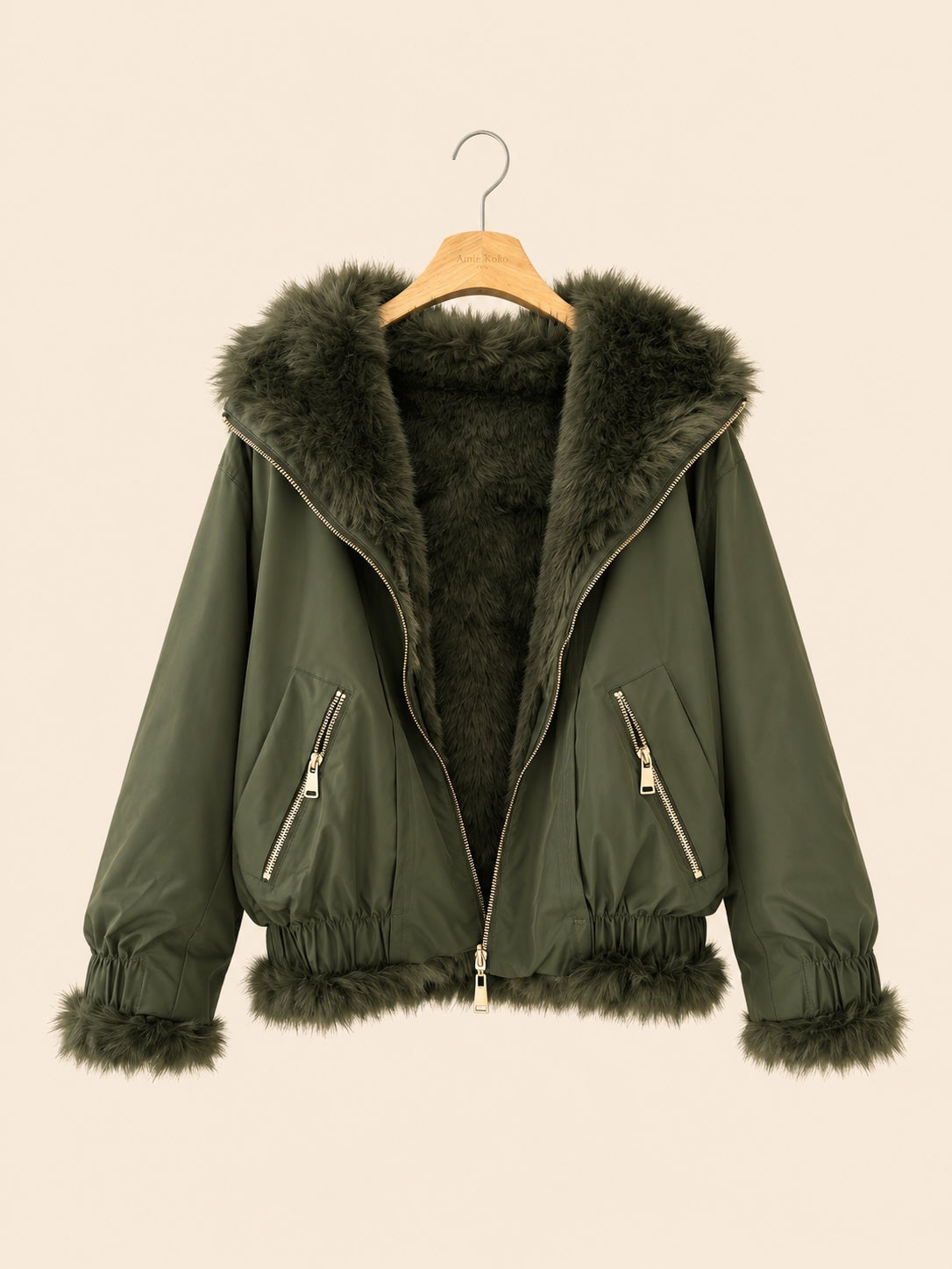 Veste Réversible Femme – Parka & Fausse Fourrure Luxe