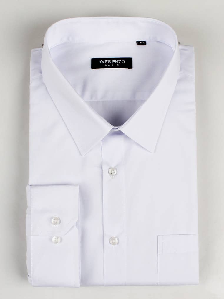 Chemise blanche grande taille du 2XL au 5XL – Yves Enzo Paris