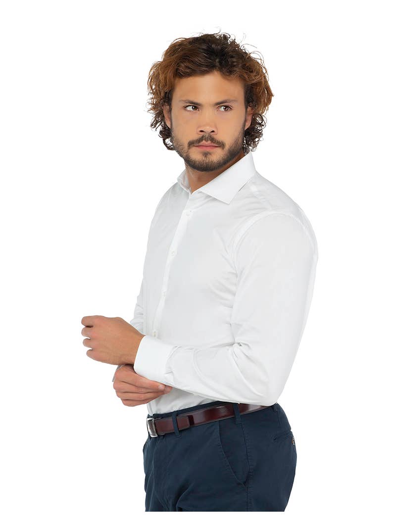 Chemise Classique Blanche – 100% Coton | OkikiParis