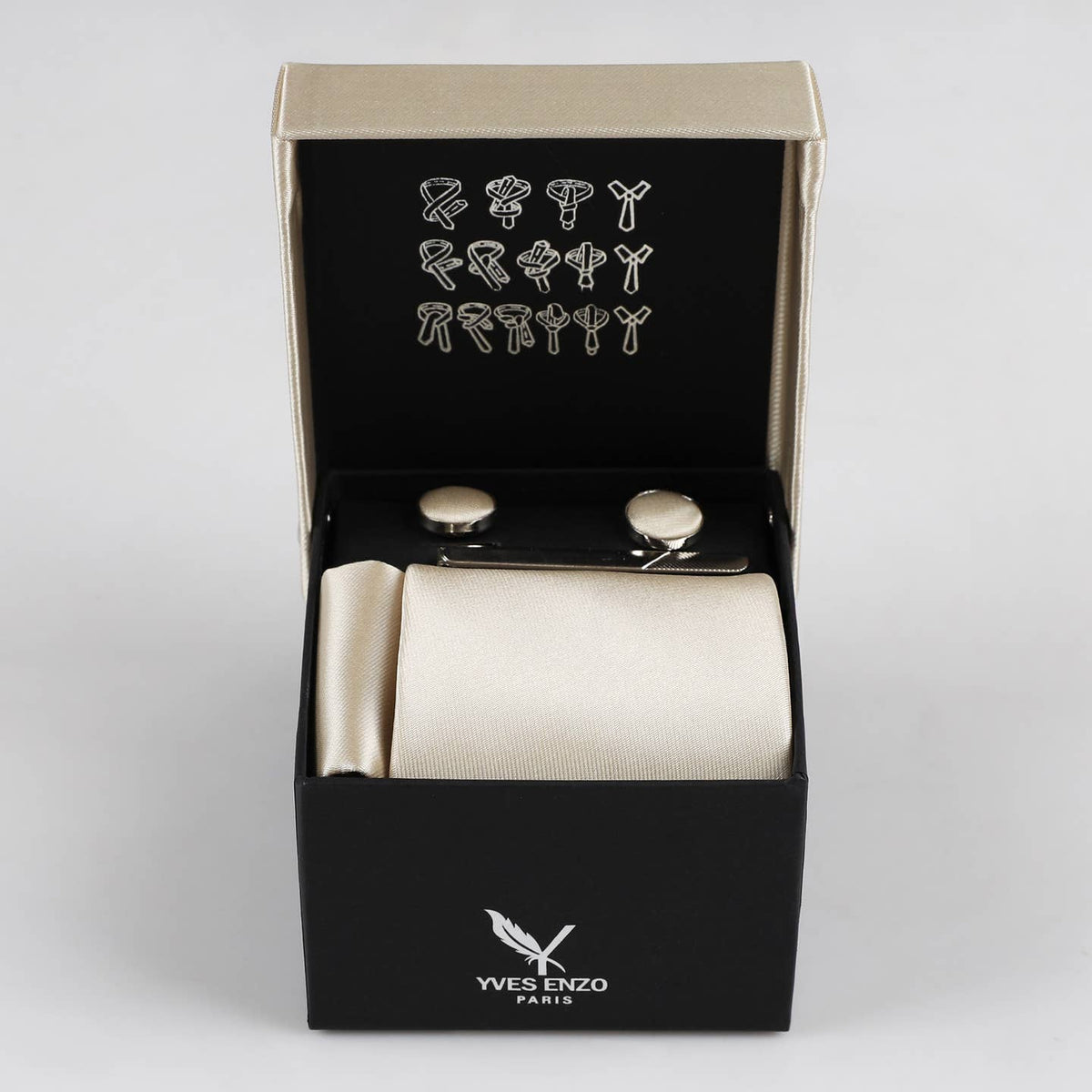 Coffret Cravate Ivoire Set Complet | Yves Enzo Paris – OkikiParis