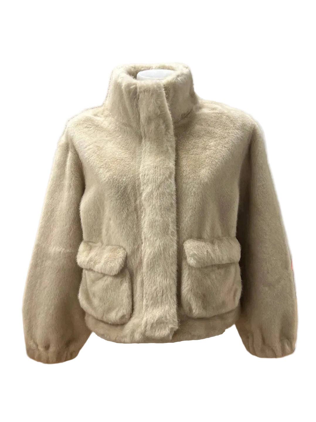 Veste Zippée Col Montant en Fausse Fourrure Pelucheuse | Celine & Clara – Automne/Hiver