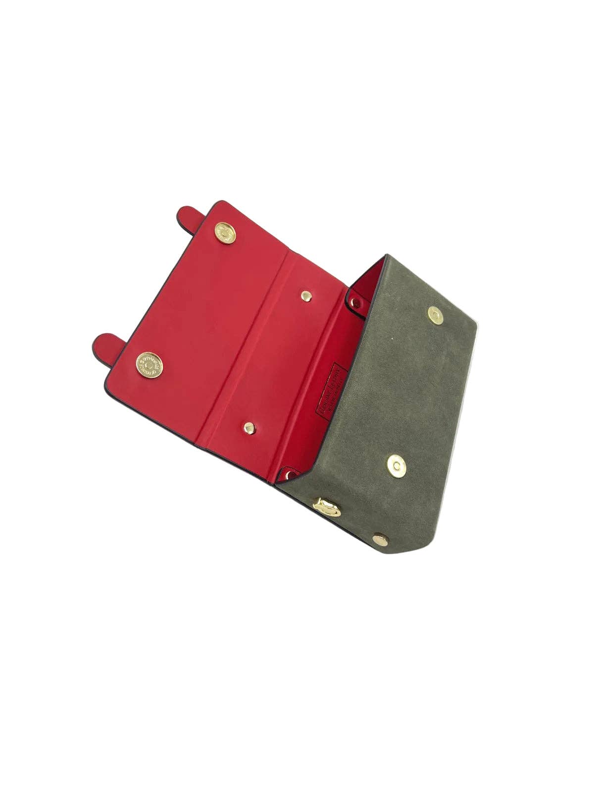 Mini pochette en cuir suédé avec chaîne, Fabriqué en Italie, art. 112629: Chameau