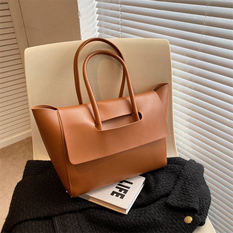 Sac cabas grande capacité pour femme, sac bandoulière pour le trajet, style rétro
