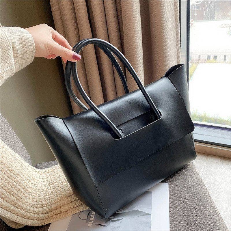Sac cabas grande capacité pour femme, sac bandoulière pour le trajet, style rétro