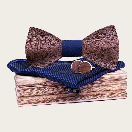 Coffret Noeud Papillon en Bois Homme - Aralia - OkikiParis