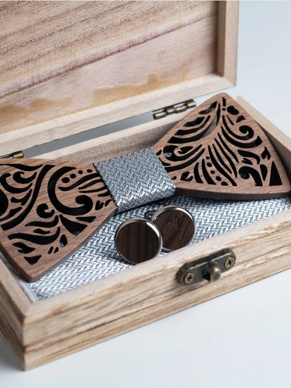 Coffret Noeud Papillon en Bois Homme - Thuja - OkikiParis