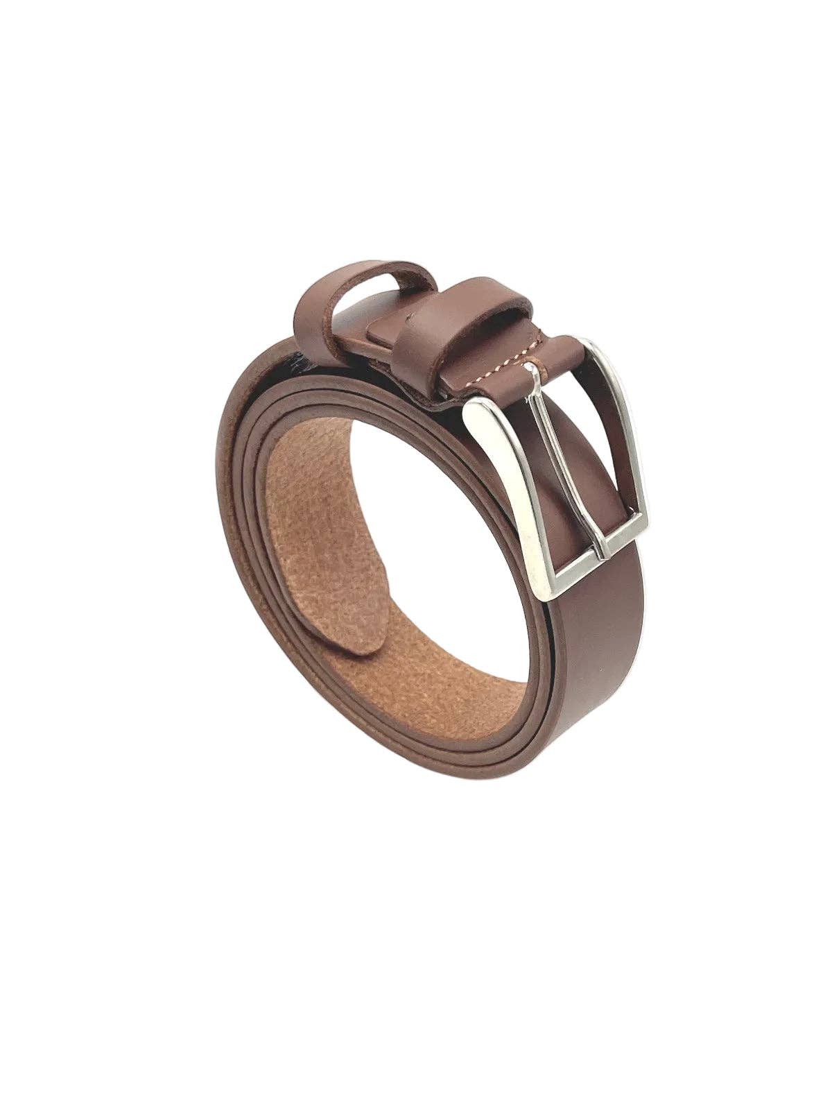 Ceinture homme classique en cuir véritable 35 mm, sans surpiqûres, fabriquée en Italie, art. 2402/35.389