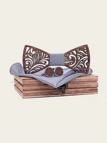 Coffret Noeud Papillon en Bois Homme - Thuja - OkikiParis