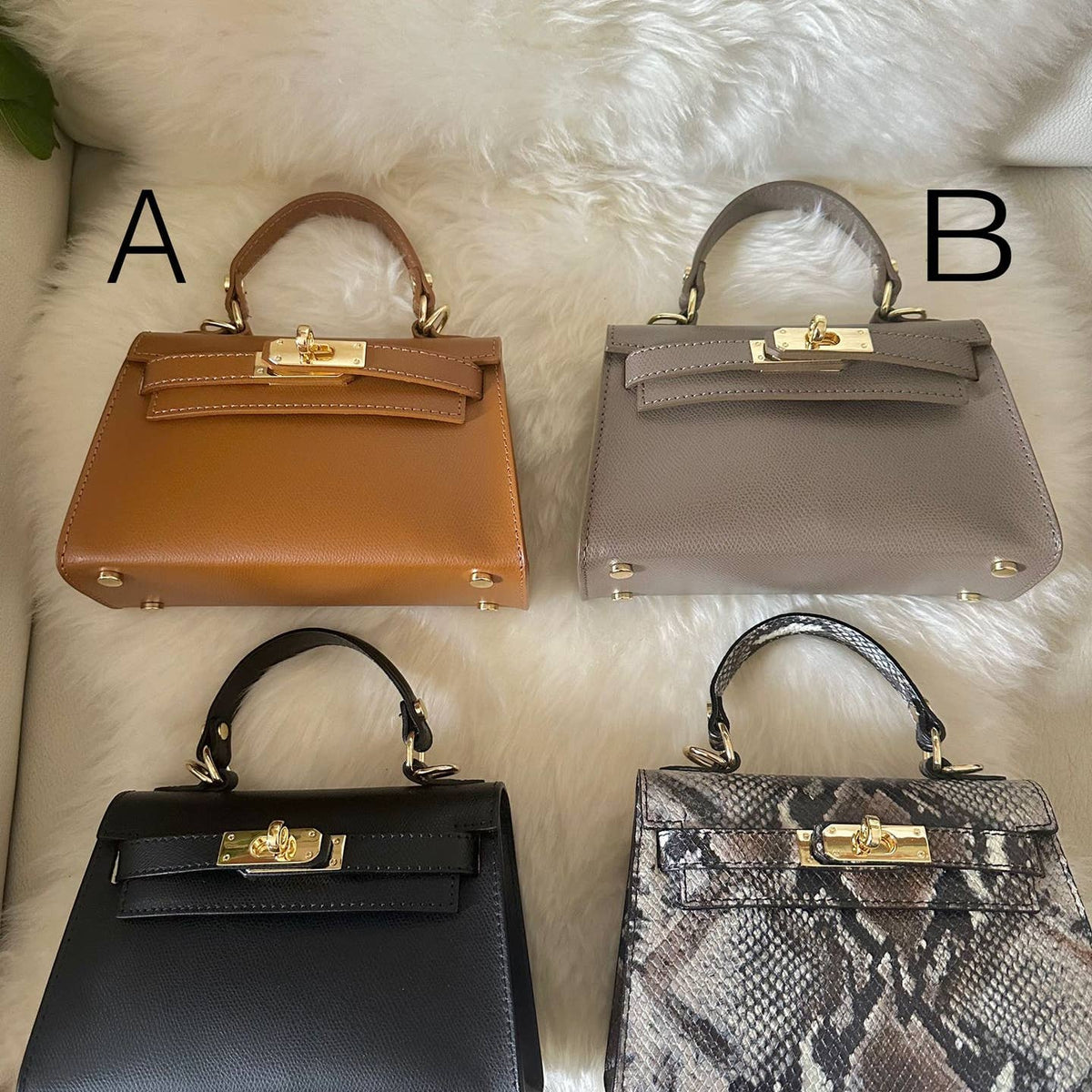 Petit sac à main MINI K en cuir véritable - OkikiParis