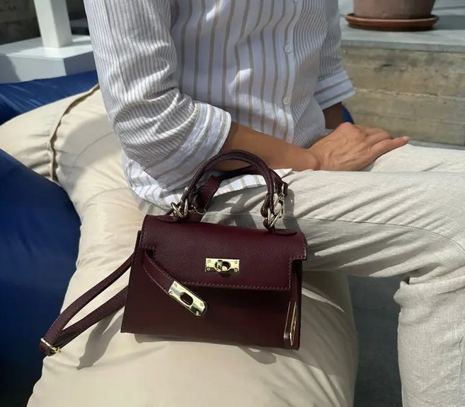 Petit sac à main MINI K en cuir véritable - OkikiParis