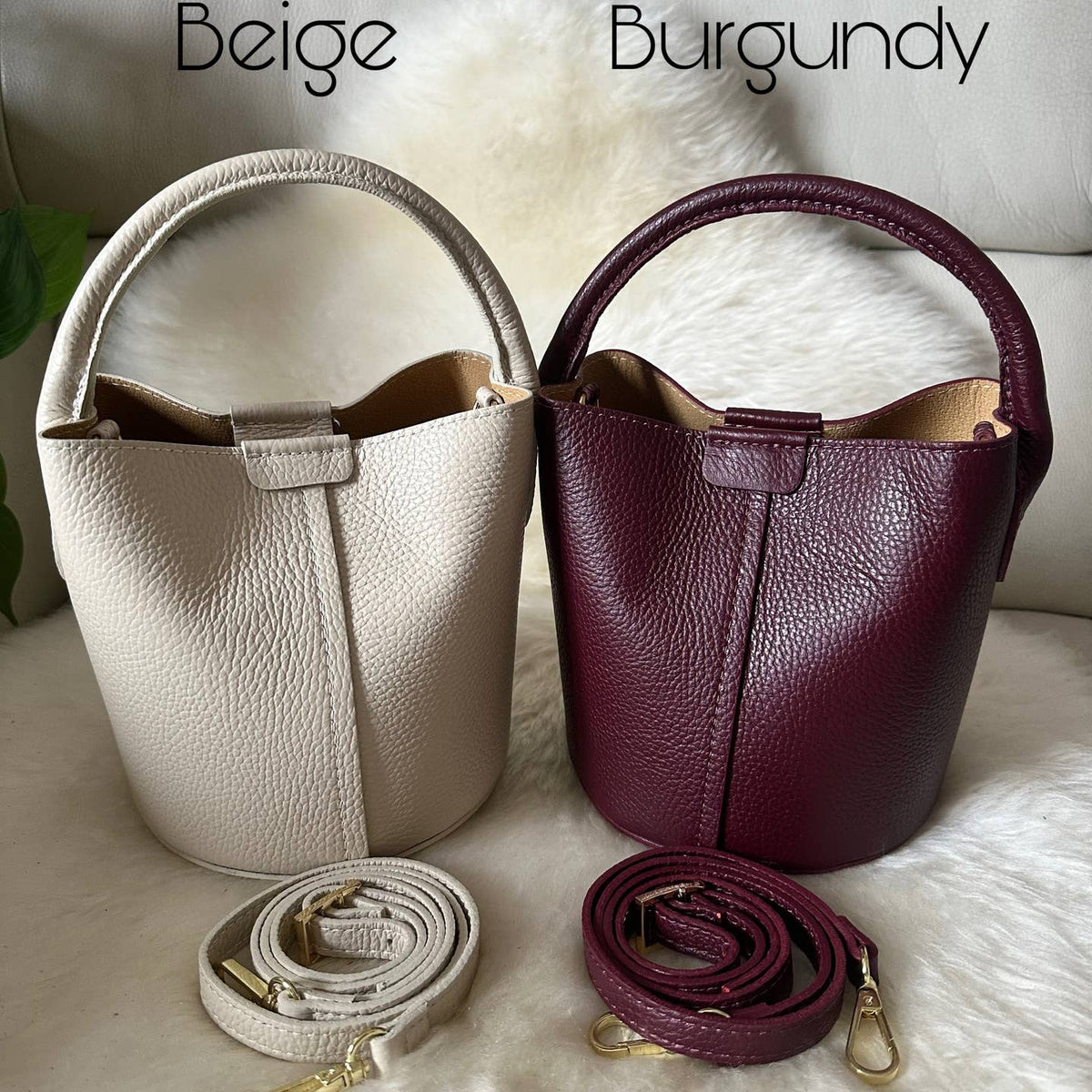 JOIE - mini sac seau en cuir véritable - OkikiParis