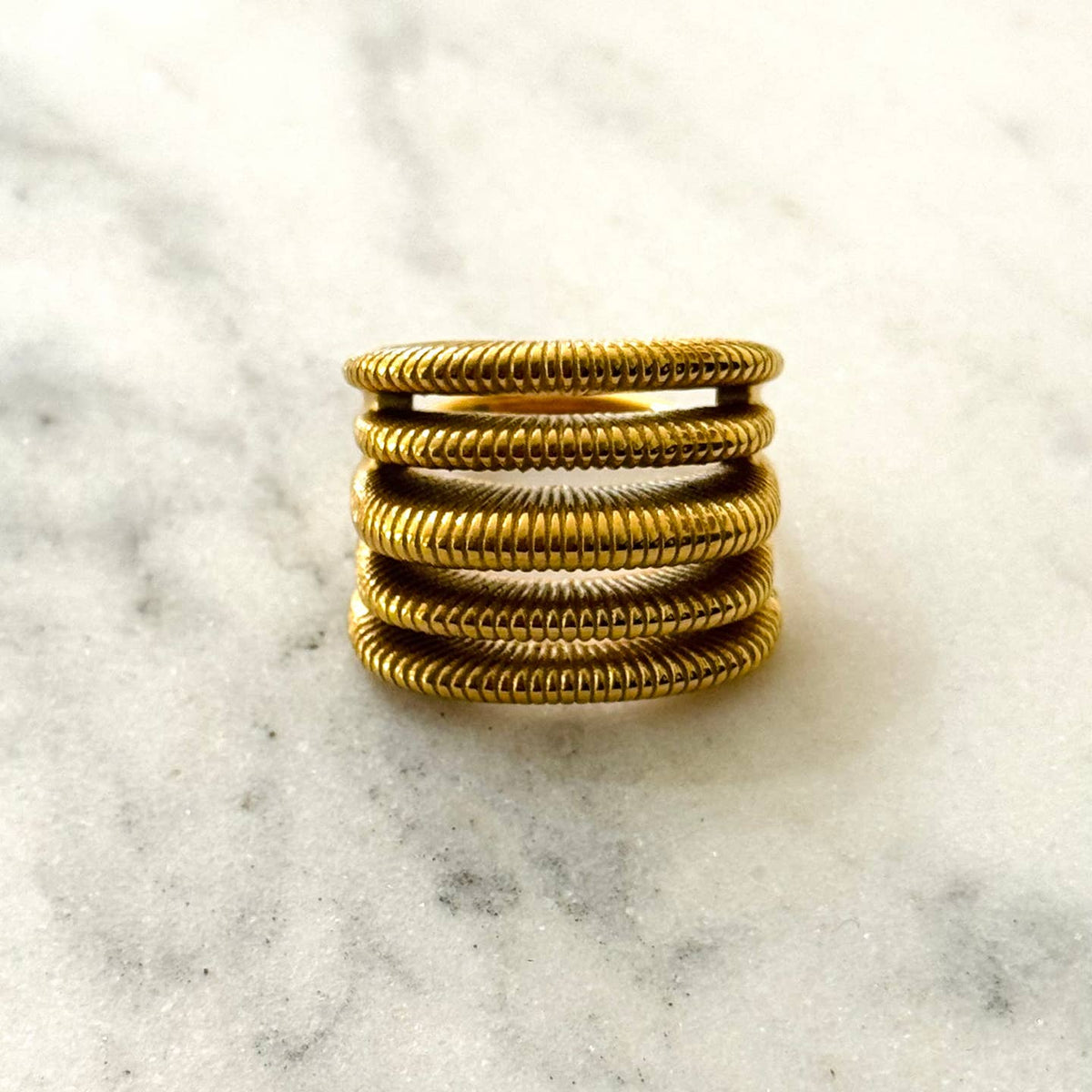 Bague ajustable en acier inoxydable Line - OkikiParis