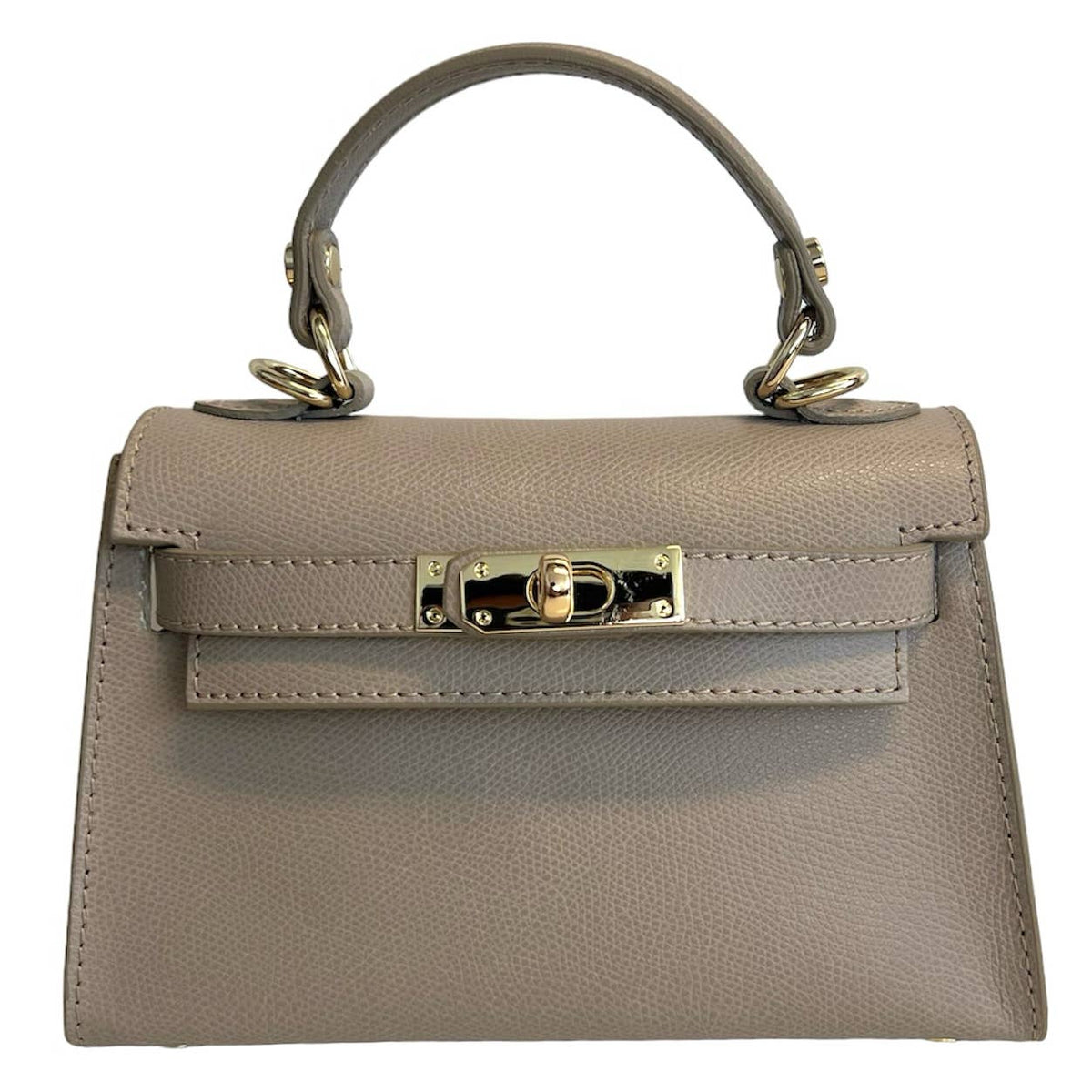 Sac à main Kelly ROSSO en cuir véritable - OkikiParis
