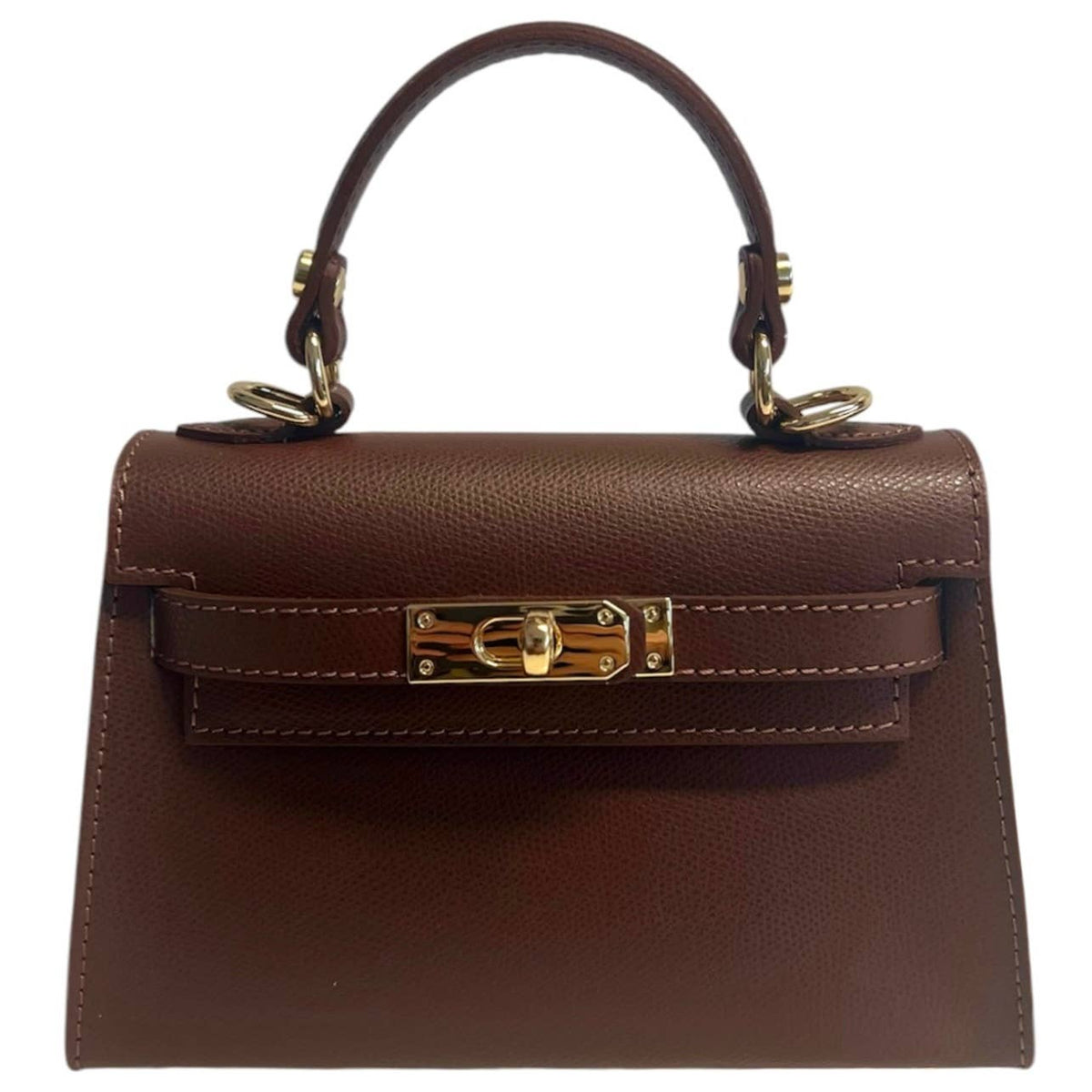 Sac à main Kelly ROSSO en cuir véritable - OkikiParis