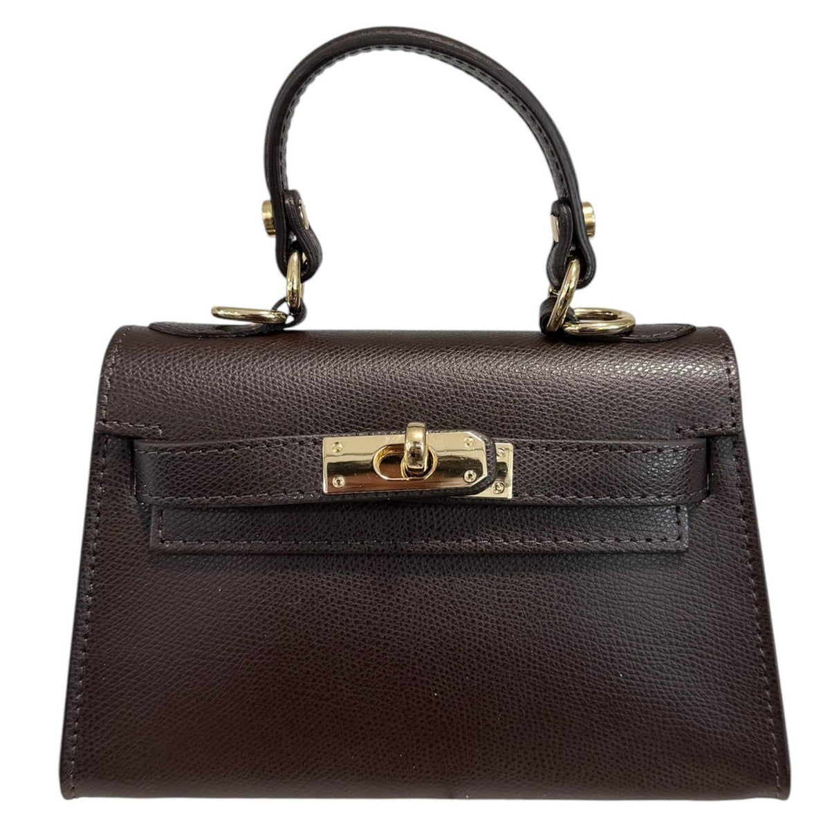 Sac à main Kelly ROSSO en cuir véritable - OkikiParis