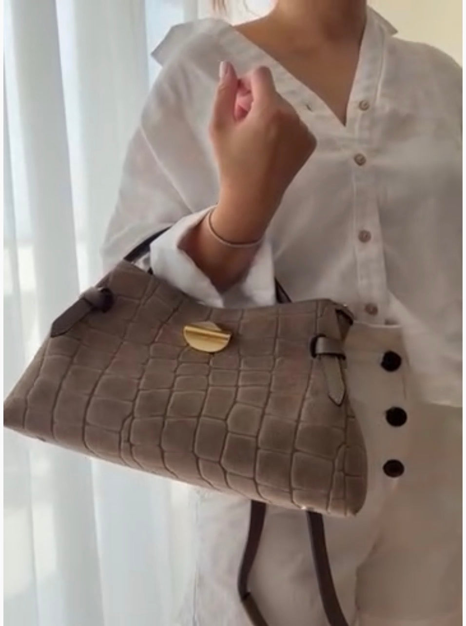 Sac à main en daim imprimé - OkikiParis