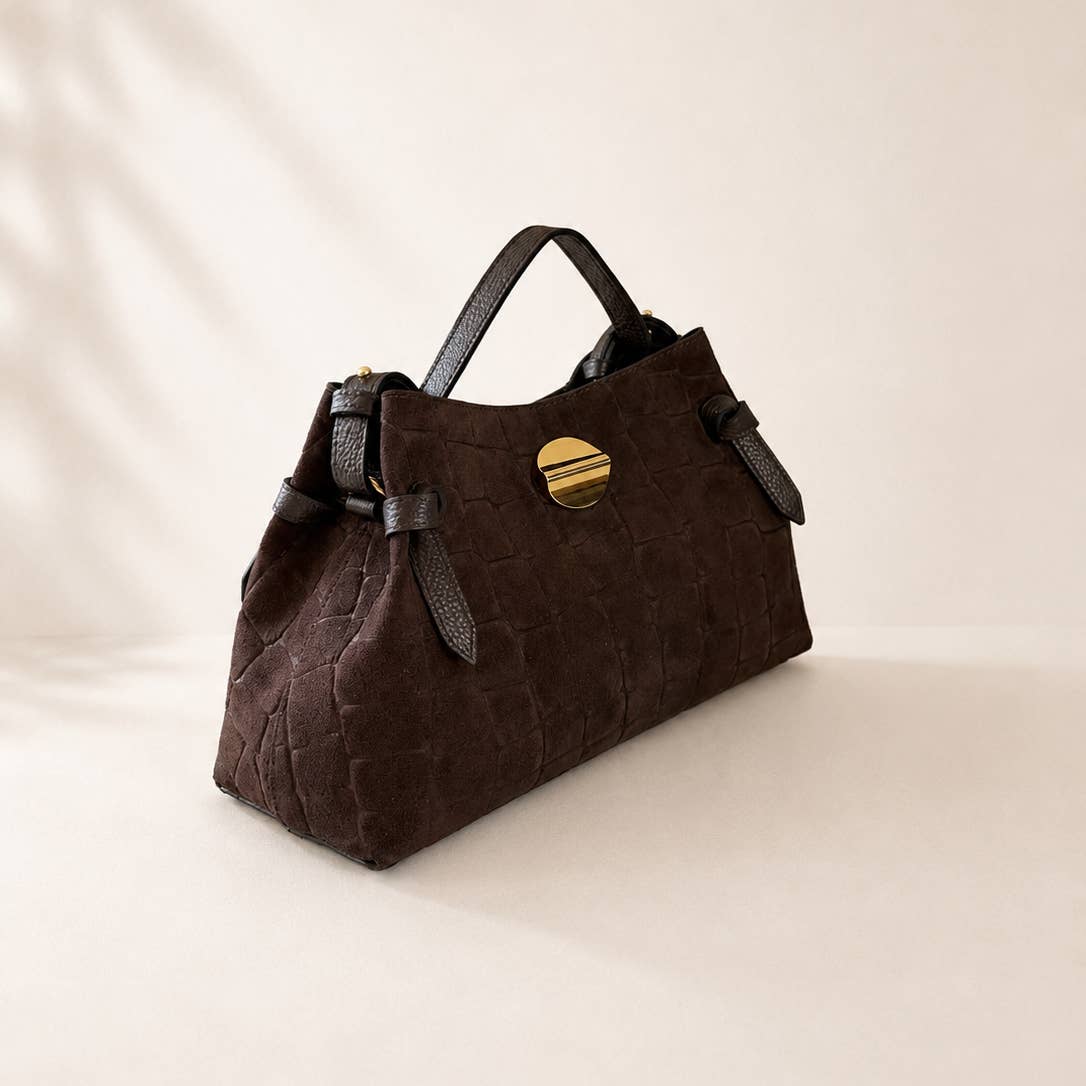 Sac à main en daim imprimé - OkikiParis
