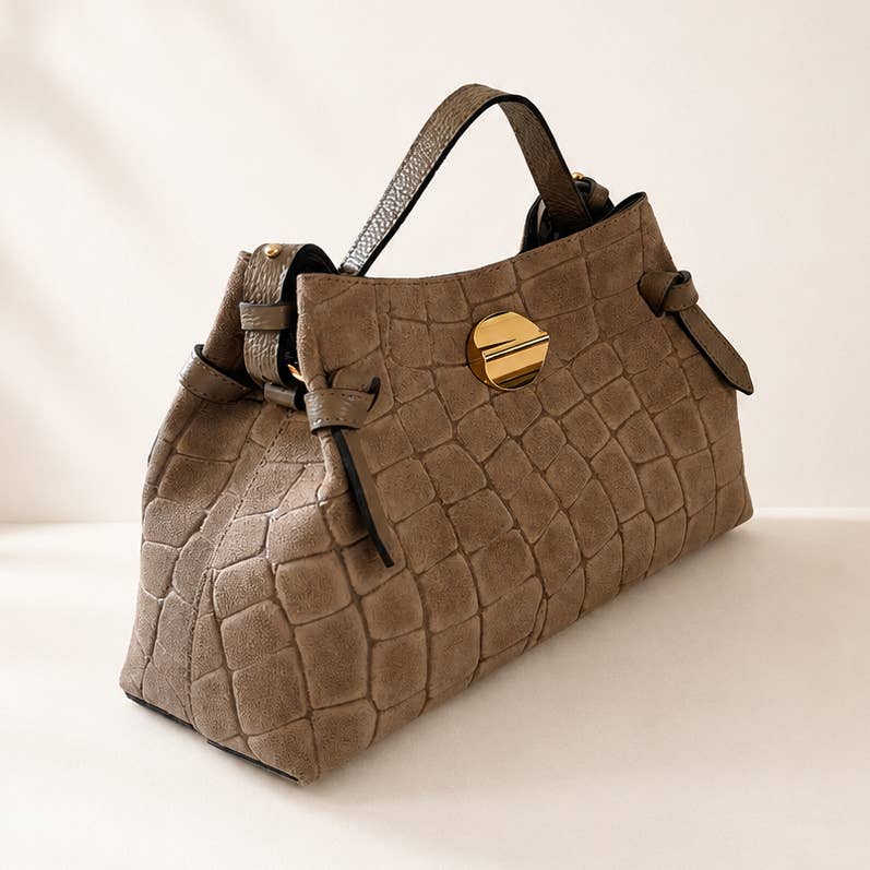 Sac à main en daim imprimé - OkikiParis