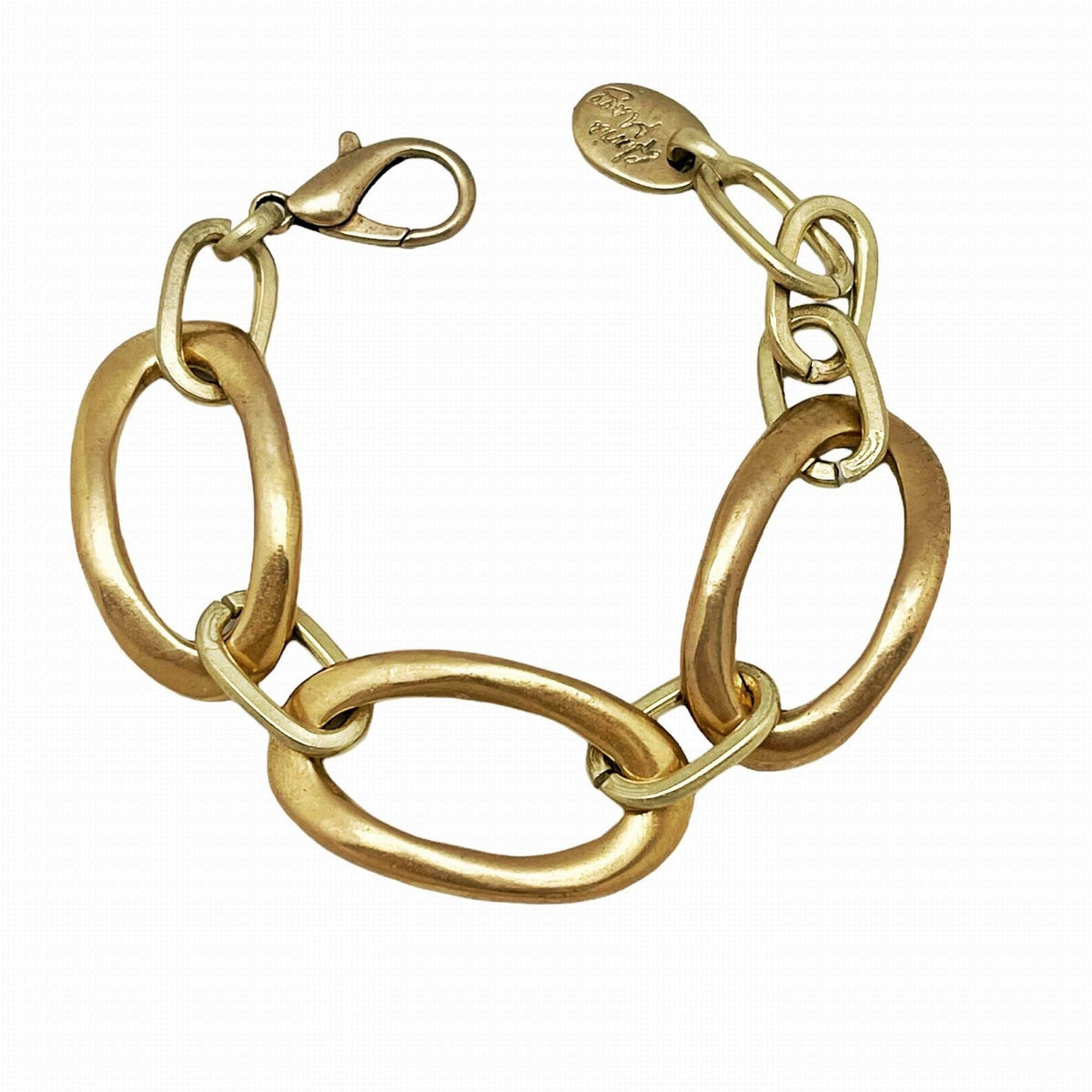 Bracelet chaîne à maillons plaqué or - OkikiParis