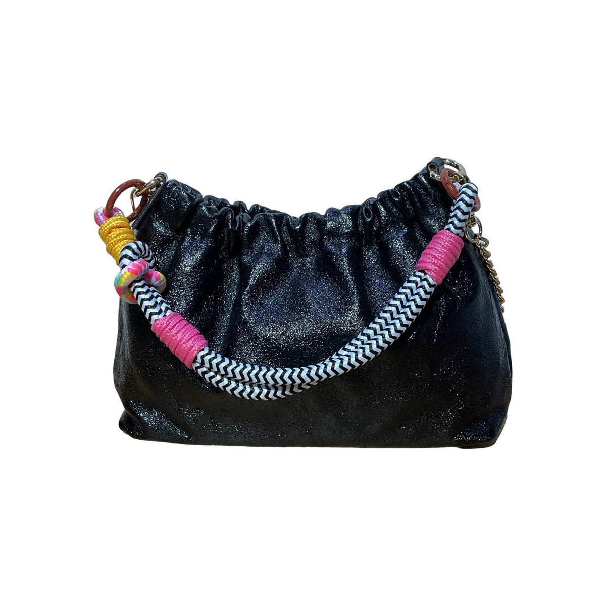 Sac cuir irisé cordon Plissa - OkikiParis