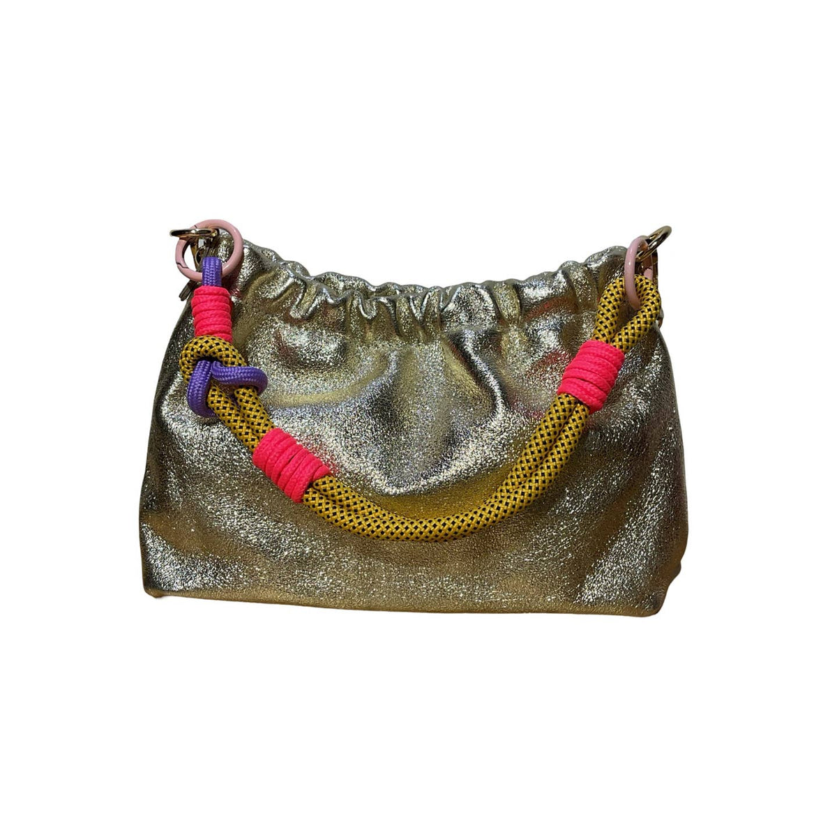 Sac cuir irisé cordon Plissa - OkikiParis