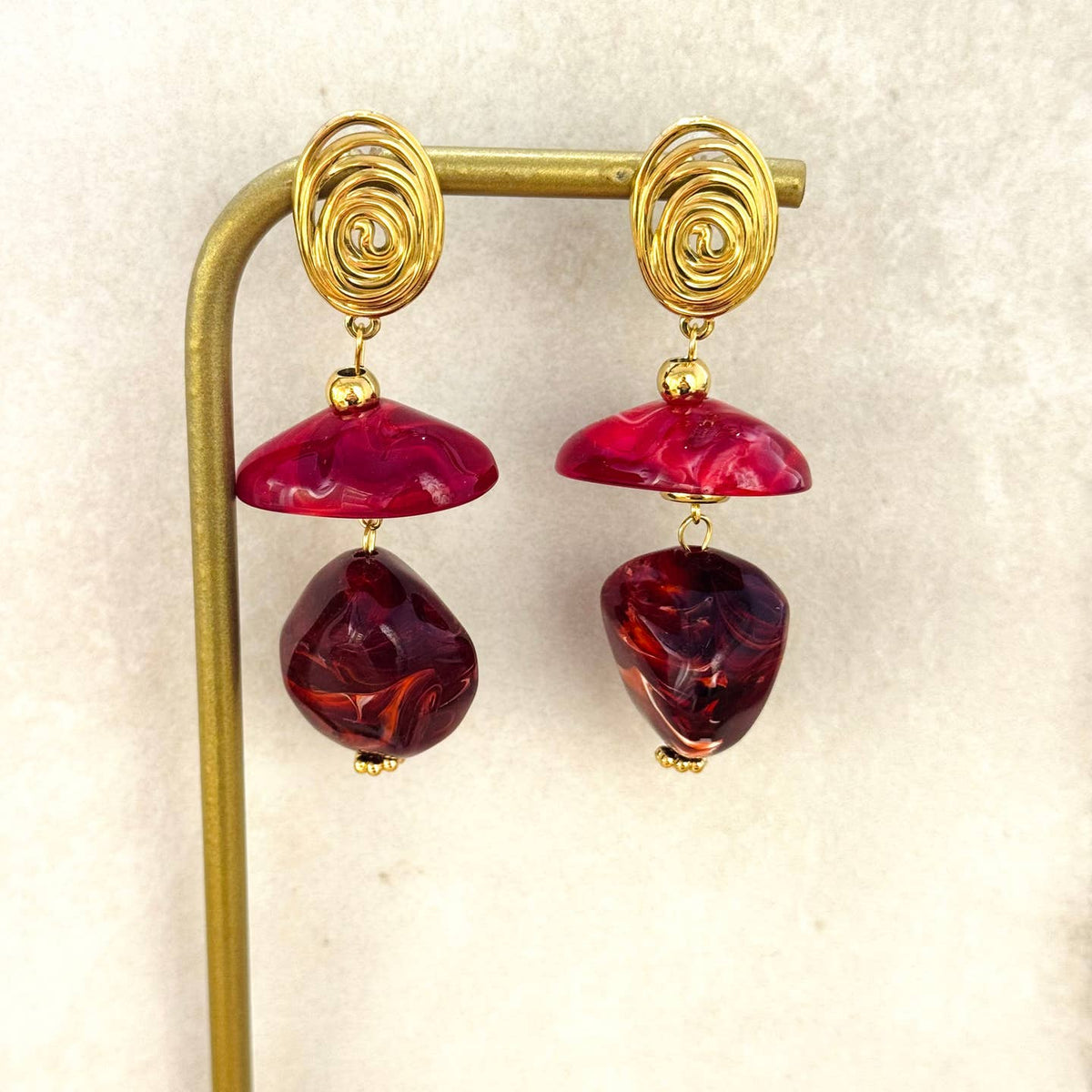 Boucles d'oreilles pendantes Daphne Bohem - OkikiParis