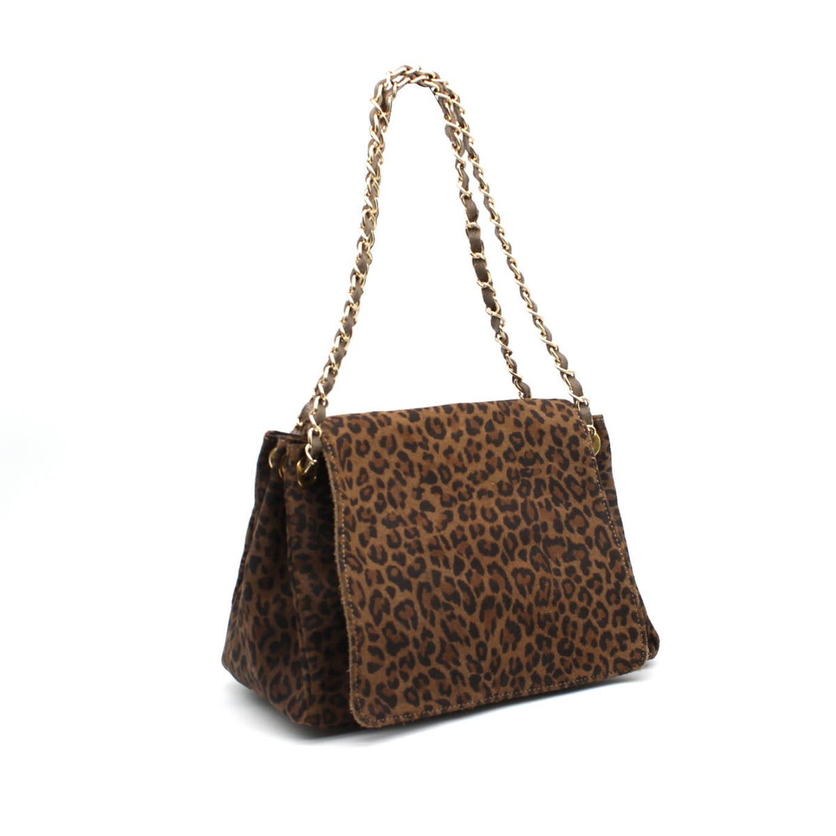 Sac à rabat en cuir velours - OkikiParis