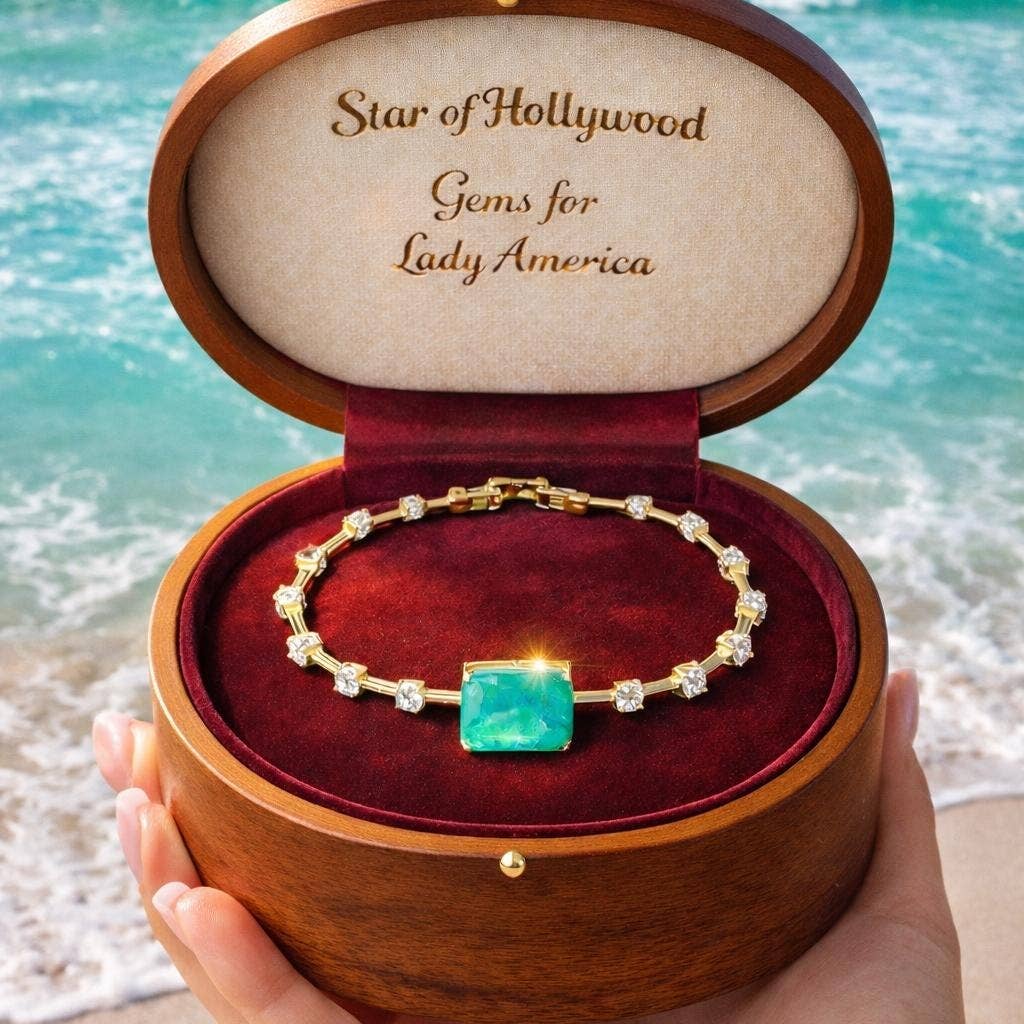 Dame Amérique Lumineuse Tourmaline Paraíba Minimaliste - OkikiParis
