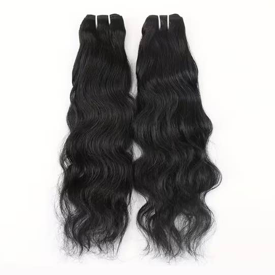 2 paquets de tissage en cheveux humains vierges malaisiens — ondulation naturelle - OkikiParis