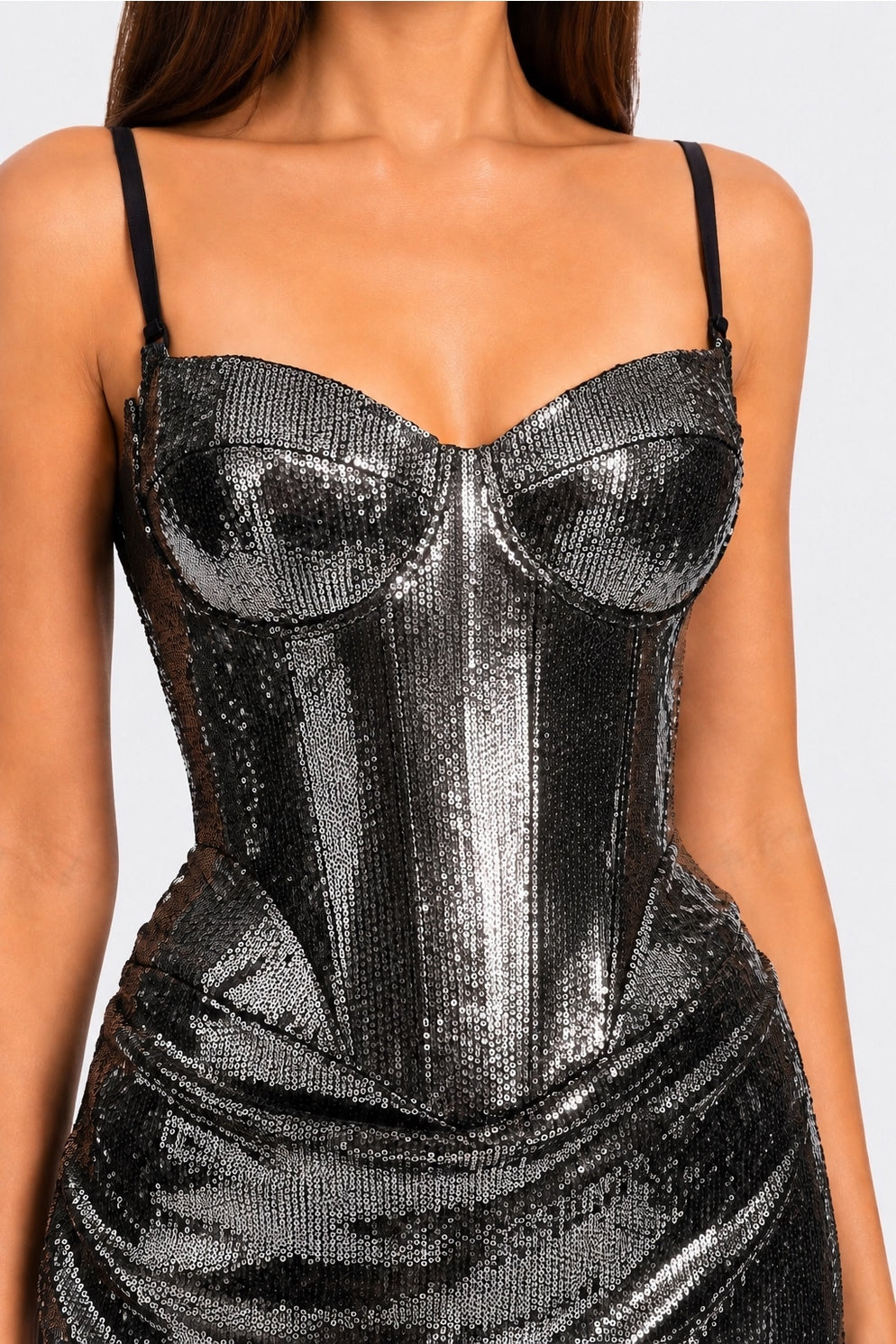 Robe à corset argentée - OkikiParis